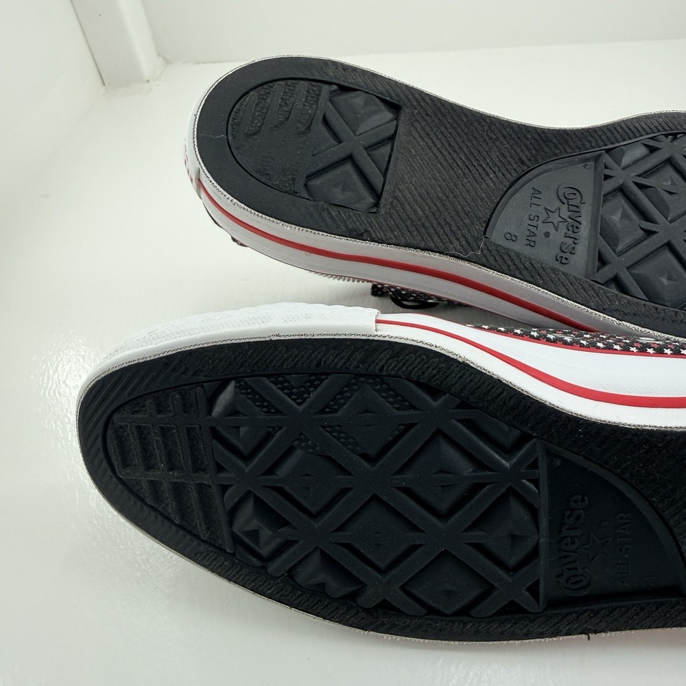 Converse Chuck Taylor All Star Women 10 Black Pink Star Print Low Top Sneakers - Picture 11 of 14